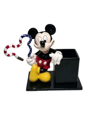 Vintage Rare 1997 Disney Mickey Mouse Resin Pencil Cup Desk Accessory